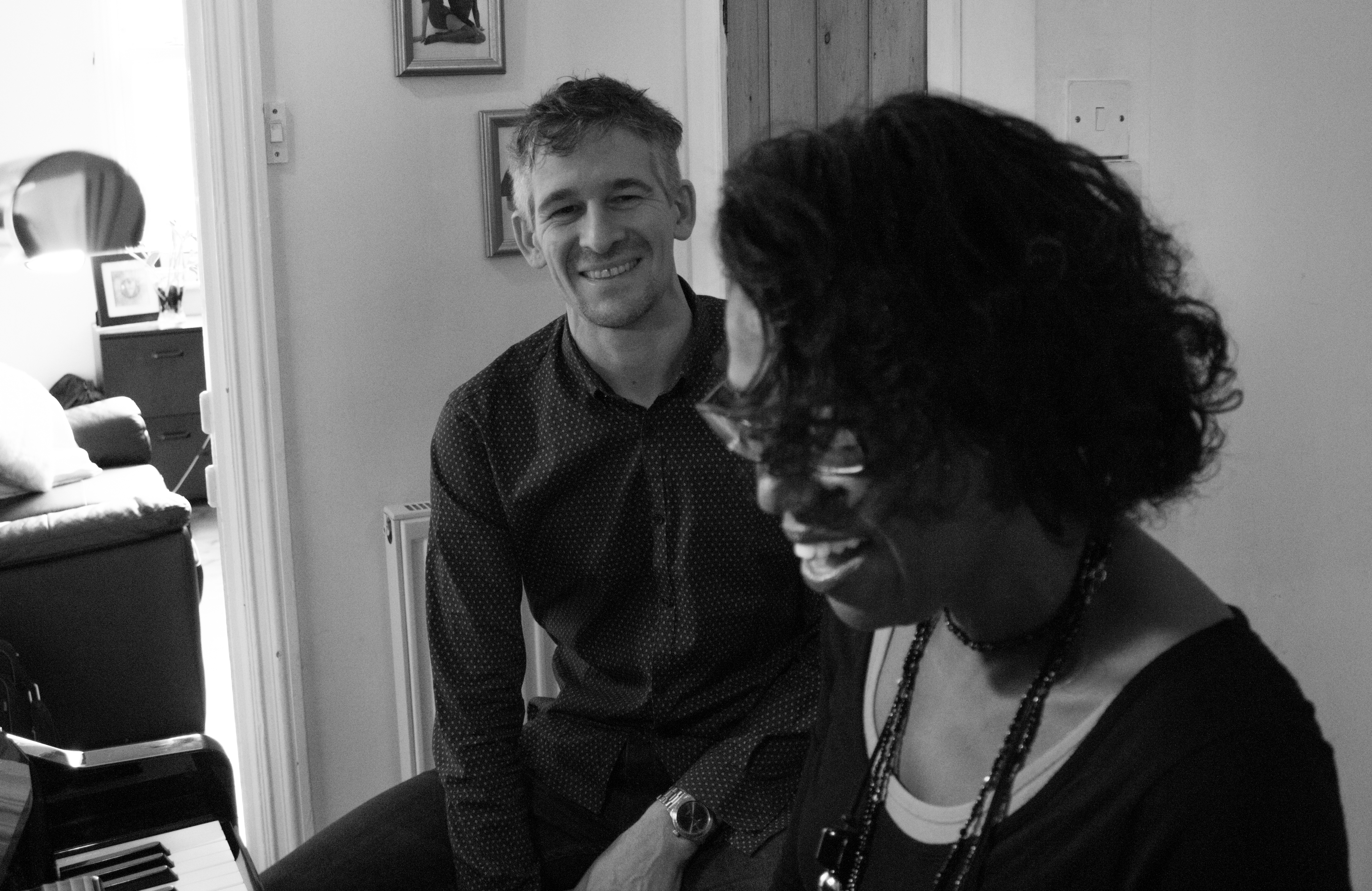 Carey and Geraldine BW